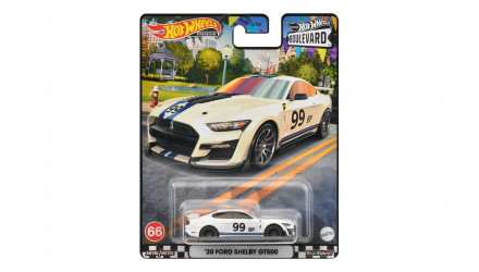 Машинка Premium Hot Wheels '20 Ford Shelby GT500 Boulevard 1:64 HKF14 White - Retromagaz, image 1