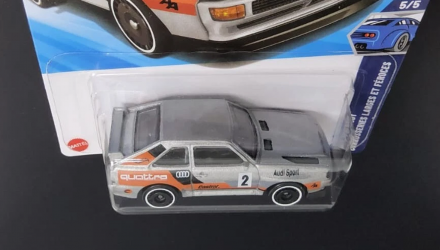 Машинка Базова Hot Wheels '84 Audi Sport Quattro Wild Widebody 1:64 JBC33 Silver - Retromagaz, image 1