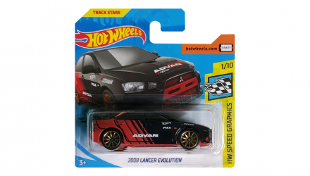 Машинка Базовая Hot Wheels 2008 Lancer Evolution Advan Speed Graphics 1:64 GHC82 Black - Retromagaz, image 1