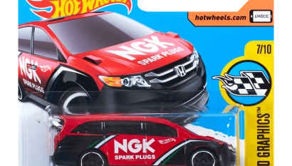 Машинка Базовая Hot Wheels Honda Odyssey NGK Speed Graphics 1:64 DTX63 Red - Retromagaz, image 1