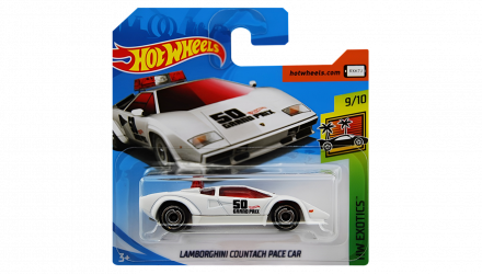 Машинка Базова Hot Wheels Lamborghini Countach Pace Car Exotics 1:64 FJY15 White - Retromagaz, image 1