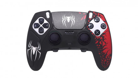 Чехол Силиконовый RMC PlayStation 5 Spider-Man + Touch Pad Sticker Black Red Новый - Retromagaz, image 1
