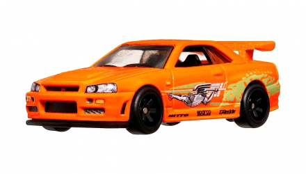 Машинка Premium Hot Wheels Nissan Skyline GT-R (BNR34) Fast & Furious 1:64 HKD21 Orange - Retromagaz, image 2