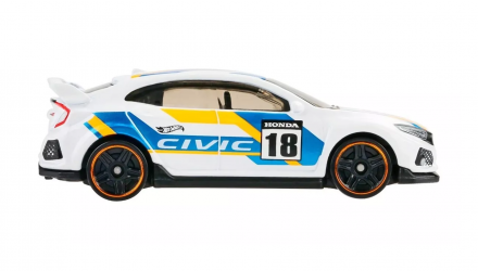 Тематична Машинка Hot Wheels 2018 Honda Civic Type R Honda 1:64 HDH19 White - Retromagaz, image 4