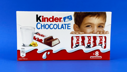 Набор Шоколад Молочный 4шт Kinder Chocolate 8 Pieces 100g - Retromagaz, image 1