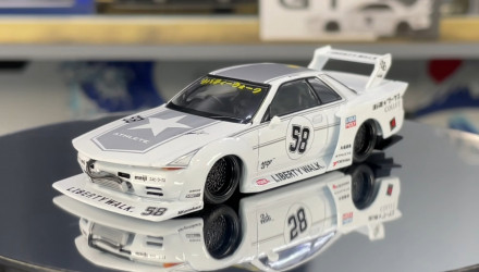 Машинка Premium MINI GT Nissan Skyline GT-R (R32) Kaido Works TAS 2025 1:64 MGT01217-CH White - Retromagaz, image 1