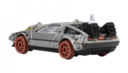 Машинка Premium Hot Wheels Back to the Future Time Machine - 1955 DMC Delorean Pop Culture 1:64 JBL76 Silver - Retromagaz, image 2