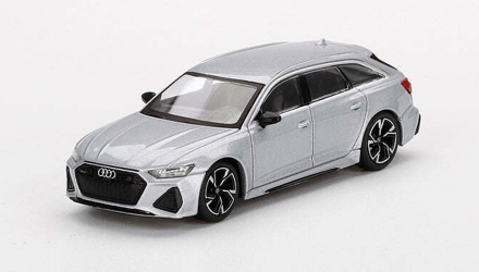 Машинка Premium MINI GT Audi RS 6 Avant Carbon Black Edition 1:64 Silver - Retromagaz, image 2