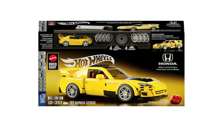 Конструктор Hot Wheels Mattel Brick Shop Speed Honda S2000 JFR88 Yellow - Retromagaz, image 1