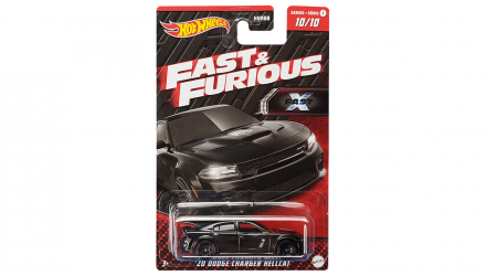 Тематическая Машинка Hot Wheels '20 Dodge Charger Hellcat Fast & Furious 1:64 HNT00 Black - Retromagaz, image 1