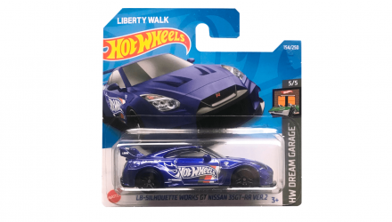 Машинка Базова Hot Wheels Liberty Walk LB-Silhouette Works GT Nissan 35GT-RR Ver.2 Dream Garage 1:64 HCT99 Blue - Retromagaz, image 1