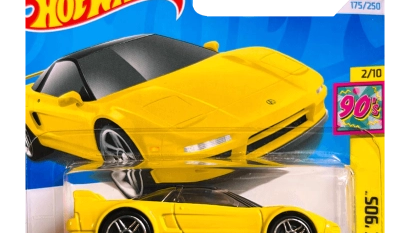 Машинка Базова Hot Wheels '90 Acura NSX The `90S 1:64 HTB04 Yellow - Retromagaz, image 1