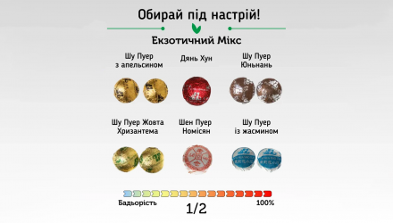 Чай у Міні-Точах Пуер New Tea 20 Порцій Екзотичний Мікс - Retromagaz, image 2