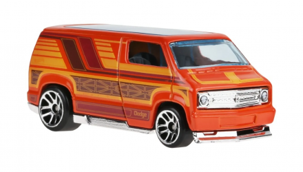 Тематична Машинка Hot Wheels Custom '77 Dodge Van Surf's Up 1:64 JCB66 Orange - Retromagaz, image 4