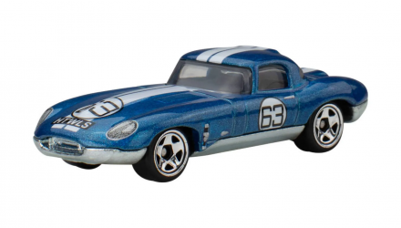 Тематическая Машинка Hot Wheels Jaguar Lightweight E-Type British Horsepower 1:64 JBY90 Blue - Retromagaz, image 1