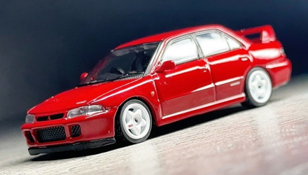 Машинка Premium Tarmac Works Mitsubishi Mitsubishi Lancer GSR Evolution II GLOBAL64 1:64 T64G-049-RE Red - Retromagaz, image 1