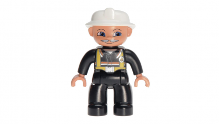 Фігурка Lego Boy Fireman Black Legs Black Hands Duplo 47394pb061 47394pb026 Б/У - Retromagaz, image 1