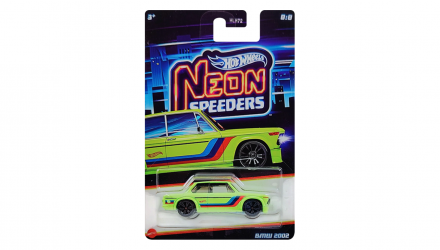 Тематическая Машинка Hot Wheels BMW 2002 Neon Speeders 1:64 JCB07 Yellow - Retromagaz, image 1