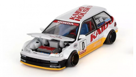 Машинка Premium Kaido House x MiNI GT Honda Civic (EF) Kanjo V1 1:64 KHMG139 White - Retromagaz, image 3
