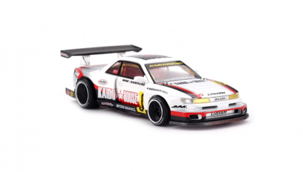 Машинка Premium Kaido House x MiNI GT Nissan Silvia S13-R Circuit Spec V1 1:64 KHMG251 White - Retromagaz, image 1
