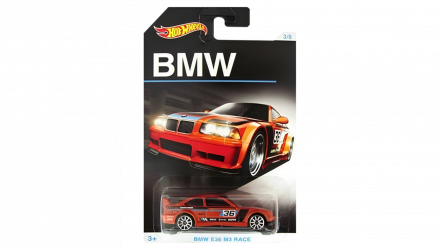 Тематическая Машинка Hot Wheels BMW E36 M3 Race BMW DJM82 Orange Новый Поврежденная Упаковка - Retromagaz, image 1