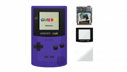 Набір Консоль Nintendo Game Boy Color Purple Б/У  + Флеш Картридж Everdrive EDGB OS V4 Англійська Версія Новий + Скло Консолі RMC Trans Clear + Захисна Плівка - Retromagaz, image 1