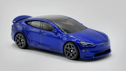 Машинка Базовая Hot Wheels Tesla Model S Plaid Quarter Mile Heroes 1:64 HRY91 Blue - Retromagaz, image 3