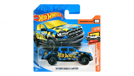 Машинка Базовая Hot Wheels '19 Ford Ranger Raptor Hot Trucks 1:64 FYF09 Blue - Retromagaz, image 1