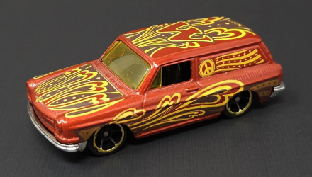 Машинка Базовая Hot Wheels Custom '69 Volkswagen Squareback Art Cars 1:64 DHX65 Red - Retromagaz, image 2