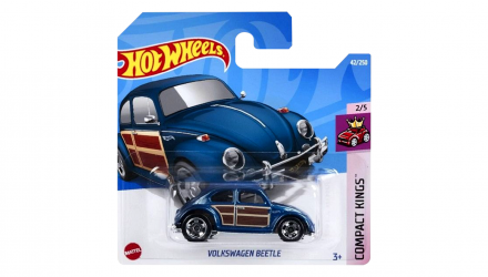 Машинка Базова Hot Wheels Volkswagen Beetle Compact Kings 1:64 HCV26 Blue - Retromagaz, image 1