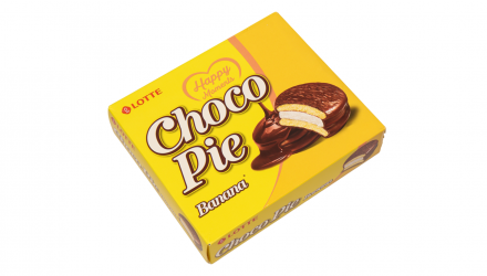 Тістечка Lotte Чокопай Банановий Choco Pie Banana (12 Тістечок) 336g - Retromagaz, image 1