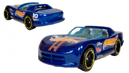 Машинка Базовая Hot Wheels Dodge Viper RT/10 Treasure Hunts Race Team 1:64 GHD75 Blue - Retromagaz, image 3