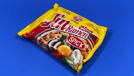 Набір Локшина Ottogi 4шт Jin Ramen Spicy Овочі Яловичина Гостра 120g - Retromagaz, image 2
