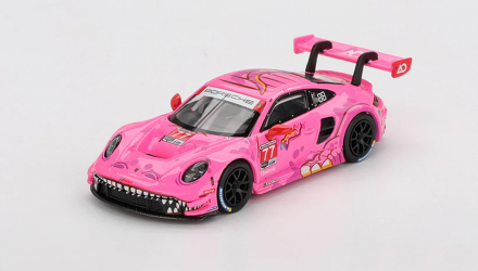Машинка Premium MINI GT Porsche 911 GT3 R #77 AO Racing 2024 1:64 MGT01052 Pink - Retromagaz, image 1