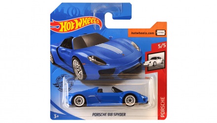 Машинка Базовая Hot Wheels Porsche 918 Spyder Porsche 1:64 GHD22 Blue - Retromagaz, image 1