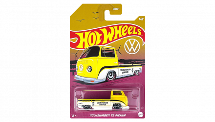 Тематична Машинка Hot Wheels Volkswagen T2 Pickup Volkswagen 1:64 HDH40 Yellow - Retromagaz, image 1