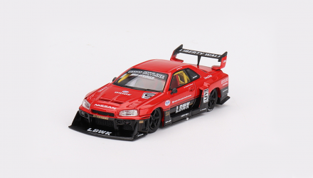 Машинка Premium MINI GT Skyline LB-ER34 Super Silhouette 1:64 MGT00843-CH Red - Retromagaz, image 1