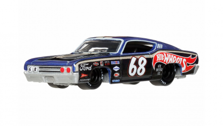 Машинка Premium Hot Wheels '69 Ford Torino Talladega Boulevard 1:64 JHW28 Black - Retromagaz, image 1