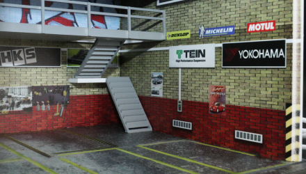 Диорама G-Fans JDM Garage Diorama with LED 1:64 710018 Black - Retromagaz, image 4