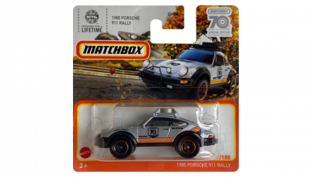 Машинка Большой Город Matchbox 1985 Porsche 911 Rally 70 Years Special Edition 1:64 HLD32 Silver - Retromagaz, image 1