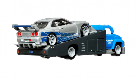 Машинка Premium Hot Wheels 2шт LB-ER34 Super Silhouette Nissan Skyline та Транспортер Carry On Fast & Furious Team Transport 1:64 HPX97 Silver - Retromagaz, image 3