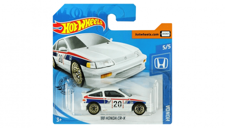 Машинка Базовая Hot Wheels '88 Honda CR-X Honda 1:64 GHC10 White - Retromagaz, image 1