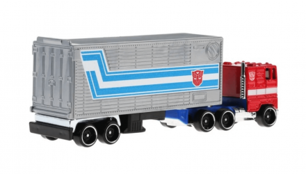 Машинка Базова Hot Wheels Freightliner Optimus Prime T7 Transformers та Транспортер Track Fleet 1:64 HXH02/JFF66 Red 2шт - Retromagaz, image 2