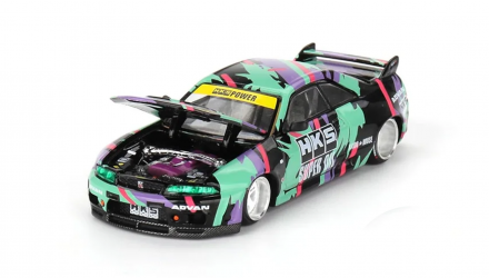 Машинка Premium Kaido House x MiNI GT Nissan Skyline GT-R (R33) HKS V1 1:64 KHMG129 Black - Retromagaz, image 2