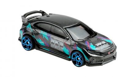 Машинка Базовая Hot Wheels 2018 Honda Civic Type R HKS J-Imports 1:64 GTB06 Grey - Retromagaz, image 2