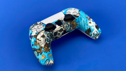 Чохол Силіконовий RMC PlayStation 5 Skulls Blue Новий - Retromagaz, image 1