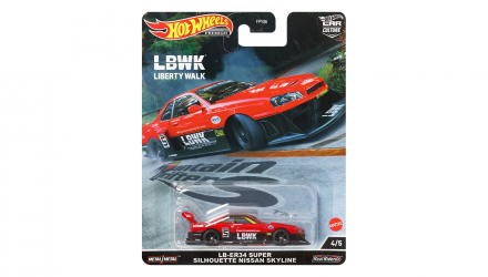 Машинка Premium Hot Wheels LB-ER34 Super Silhouette Nissan Skyline Mountain Drifters 1:64 HCJ81 Red - Retromagaz, image 1