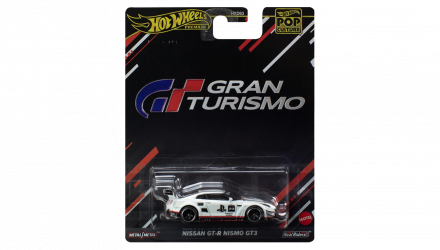 Машинка Premium Hot Wheels Nissan GT-R NISMO GT3 Gran Turismo Pop Culture 1:64 HVJ34 White - Retromagaz, image 1