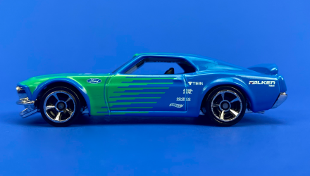 Машинка Базова Hot Wheels '69 Ford Mustang Boss 302 Falken Then and Now 1:64 HKJ48 Blue - Retromagaz, image 4