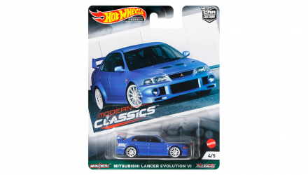 Машинка Premium Hot Wheels Mitsubishi Lancer Evolution VI Modern Classics 1:64 GRJ89 Blue - Retromagaz, image 1